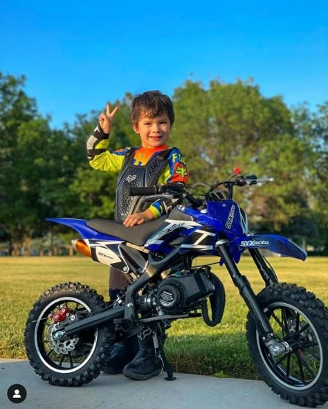 SYX MOTO Holeshot 50cc Mini Dirt Bike Gas Powered 50cc Dirt Bike, Motocross Baby, Kids Dirt Bike, Mini Dirt Bike, Boys Game Room, Small Motorcycles, Motor Trail, Dirt Bikes For Kids, Remote Control Cars Toys