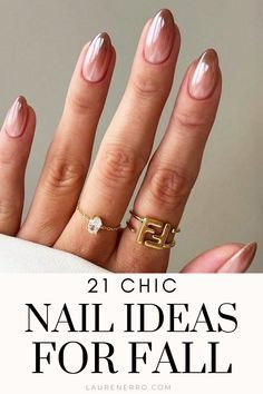 Life is not perfect but yournails can b . Fall Nails 2024 Neutral, Fall Nails For Wedding Guest, Fall Nails Wedding Guest, Natural Nails Color Ideas, Early Fall Nails Almond, Perfect Fall Nails, Different Color Fall Nails, Natural Fall Nail Designs, Fall Nails Tips Only