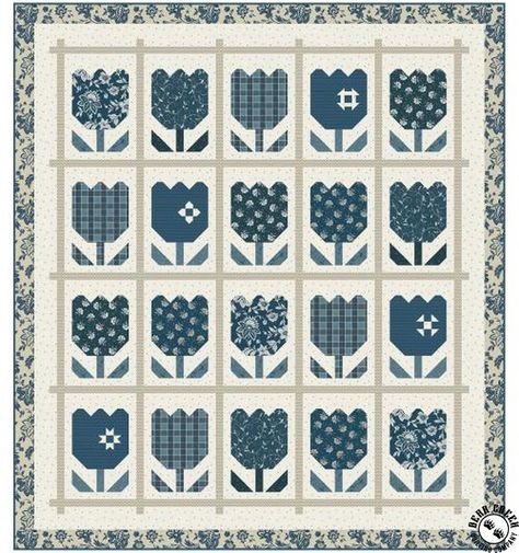 Tulip Quilt, Field Of Tulips, Quilt Shops, Quilted Table Runners Patterns, Fabric Stores, Baby Quilt Pattern, Spring Quilts, Start Quilting, Quilt Sewing Patterns