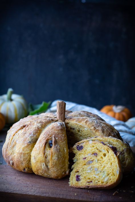 Bread Pictures, Harvest Bread, Pumpkin Harvest, Loaf Of Bread, Golden Raisins, No Knead Bread, No Knead, Fall Food, Pumpkin Bread