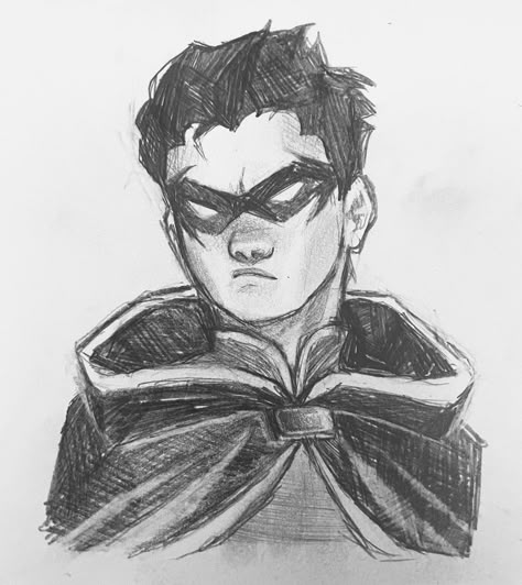 Damian Wayne Sketch, Damian Wayne Drawing, Robin Sketch, Teen Titans Drawings, Robin Drawing, Dc Fanart, Family Sketch, Comic Art Sketch, Hero Time