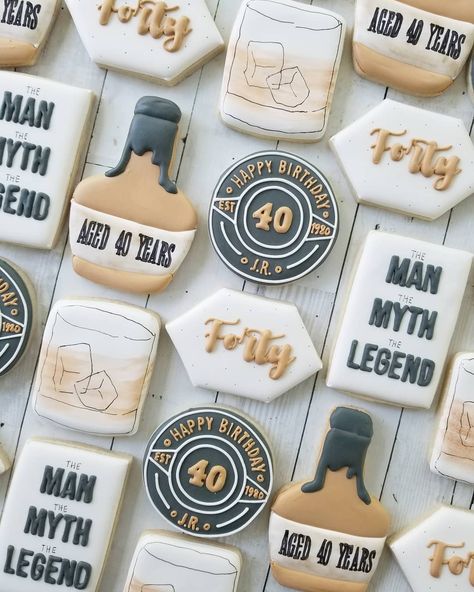 Man’s 40th Birthday, Guy 40th Birthday Party Ideas, 30th Cookies For Men, 40th Bday Themes For Men, Masculine 40th Birthday Party Ideas, 4oth Birthday Party Ideas For Men, 40th Cookies For Men, Thirtieth Birthday Ideas For Men, 40 Birthday Ideas For Men Theme