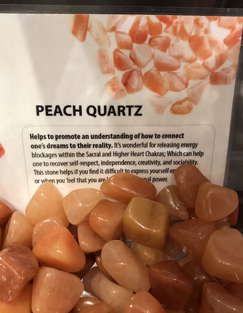 Peach Magical Properties, Orange Quartz Meaning, Peach Quartz Meaning, Crystal Encyclopedia, Peach Crystals, Peach Quartz, Stone Meanings, Crystal Magick, Magic Energy