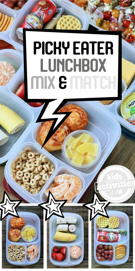 Kids Lunch For Picky Eaters, Lunch For Picky Kids School, Snack Lunch Ideas For Kids, Kids Pack Lunch Ideas, Kid Lunches For Picky Eaters, Kids Lunches Ideas, Picky Eaters Kids Lunch Schools, Kindergarten Lunches For School, Picky Kid School Lunch Ideas