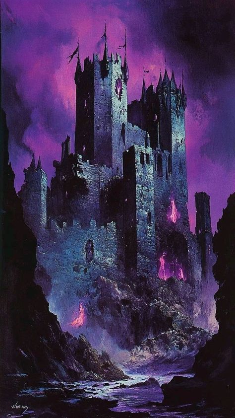 Dark Fantasy Castle, Surrealism Landscape, Dark Fantasy Aesthetic, Pfp Dark, Dark Fiction, Twilight Moon, Dungeon Synth, A Darker Shade Of Magic, Weird Fiction