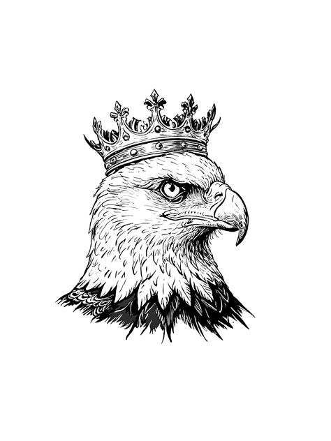 eagle, tattoo, bird, eagle artwork, wildlife art, eagle wallpaper, crown, Black and white, Ink art, tattoo design, Tattoo style, vintage design, Elegant drawing, royal, king, queen Eagle With Crown Tattoo, Eagle Drawing Tattoo, Crown Black And White, Black And White Ink Art, Ink Art Tattoo, Art Tattoo Design, Bird Eagle, Eagle Artwork, Aigle Royal