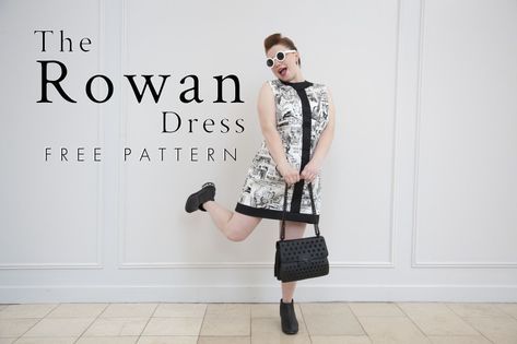 The Rowan Dress - Free Sewing Pattern - Mood Sewciety I'm picturing this in a black base floral ponte Free Dress Sewing Pattern, Mod Dress Pattern, Mood Patterns, Dress Pattern Free, Art Vibe, Mood Sewciety, Dress Sewing Patterns Free, Colonial Blue, Mod Dress 60s