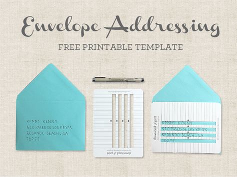 Handwritten Envelopes Addressing Template | Download & Print Handwritten Envelopes, Template Envelope, Free Printable Envelopes, Envelope Address, Envelope Addressing Template, Free Calligraphy Fonts, Envelope Addressing, Calligraphy Envelope, Printable Envelope