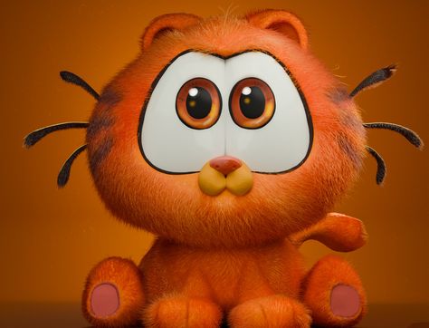 Scary Scavenger Hunt, Silly Garfield, Baby Garfield, Fur Tutorial, Garfield Movie, Garfield Images, Garfield And Odie, Digital Sculpting, Movie Trailer