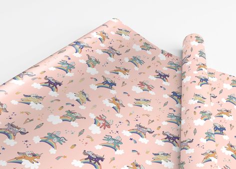 Cute Unicorns Gift Wrapping Paper | Animal Birthday Fun: Kids' Cartoon & Animal Wrapping Paper Collection for Special Occasions by YellowTreeCoShop on Etsy Unique Wrapping Paper, Wrapping Paper Design, Design Themes, Paper Animals, Art Making, Paper Designs, Kids Cartoon, Unicorn Gifts, Bookish Gifts