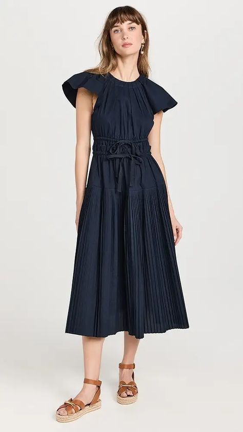 Women's Casual & Everyday Dresses | Shopbop Accordion Pleated Skirt, Ulla Johnson Dress, Ralph And Russo, Zoe Kravitz, Hand Smock, Black Halo, Dress Sale, Inspired Outfits, China Fashion