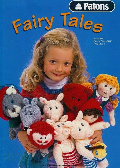 Patons 2146 Fairy Tales : Free Download, Borrow, and Streaming : Internet Archive Knitted Dolls Free, Knitted Doll Patterns, Kids Knitting Patterns, Knitted Toys Free Patterns, Animal Knitting Patterns, Homemade Toys, Fairy Tale Books, Knitting Patterns Toys, Baby Knitting Patterns Free