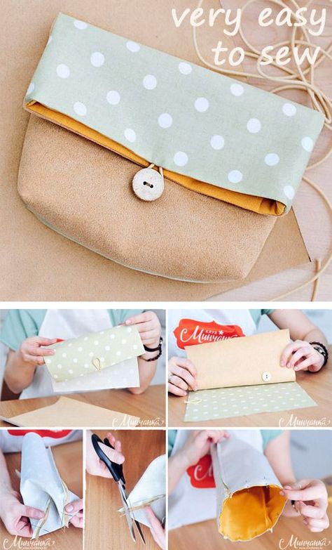 Cosmetic Bag Diy, Syprosjekter For Nybegynnere, Cosmetic Bags Diy, Tutorial Sewing, Sac Diy, Sew Ins, Costura Diy, Beginner Sewing Projects Easy, Bag Sewing