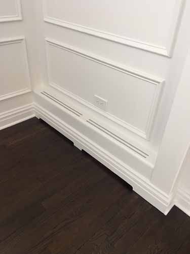 Baseboard Covers - Any Way You Need Them | Sunrise Woodwork Built In Over Baseboard Heat, Baseboard Radiator Cover Ideas, Base Board Heating Covers, Upgrade Baseboard Heating, Baseboard Heater Covers Lowe's, How To Make Baseboard Heaters Look Better, Build Around Baseboard Heater, Modern Baseboard Heater, Baseboard Covers