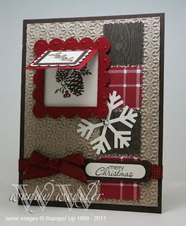 Like the basic scalloped squares as a border~ nice colors and design. like the folded, peek a boo addition! Handmade Christmas Card, Homemade Christmas Cards, Stampin Up Christmas Cards, Christmas Cards To Make, Winter Cards, Card Layout, Christmas Cards Handmade, Card Tags, Homemade Christmas