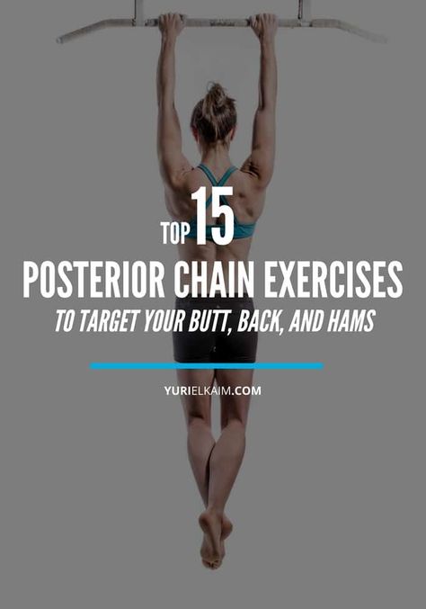 15 Posterior Chain Exercises to Target Your Butt, Back, and Hams | Yuri Elkaim Posterior Chain Exercises, Posterior Chain, Lower Back Pain Exercises, Strong Back, Improve Your Posture, Stomach Problems, Back Pain Exercises, Hams, Hip Pain