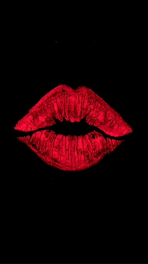 Lips Black Background, Red Lip Wallpaper, Kiss Logo Design, Lip Background, Vino Color, Kiss Logo, Rockabilly Art, Lip Wallpaper, Black Screen