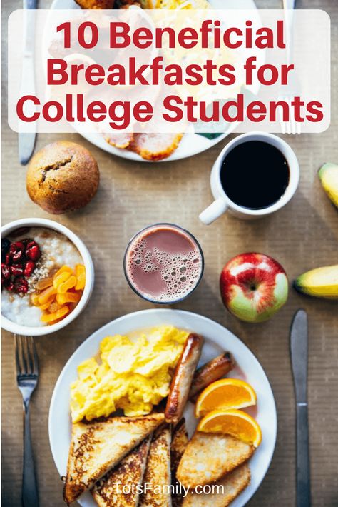 These 10 beneficial Breakfasts for College Students can't be beat! #College #EatHealthy #StudentLife Foods For College Students, Student Breakfast, Cooking With Kids Easy, Easy Recipes For College Students, College Schedule, Cooking Beets, Dorm Food, Not Hungry, Cooking Pumpkin