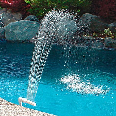 54507 | Pool & Spa Waterfall Fountain - Lifestyle 3 Underground Swimming Pool, Spa Waterfall, Swimming Pool Fountains, Swimming Pool Waterfall, Fish Pool, Water Gardens Pond, Pond Fountains, Pool Fountain, Pool Waterfall