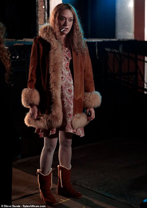 Big Fur Coat, Chloe Sevigny Style, Night Shoot, Penny Lane Coat, Fur Trim Coat, Natasha Lyonne, Chloe Sevigny, Real Fur Coat, Outfit 90s