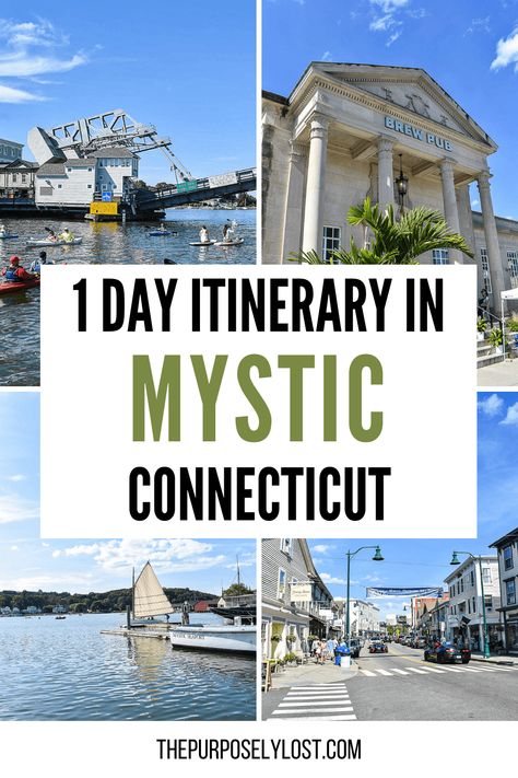 Taking a day trip to Mystic CT? Check out this list of activities that are sure to make your Mystic CT trip unforgettable. mystic connecticut things to do | things to do in mystic connecticut | places to stay in mystic connecticut | mystic connecticut day trip | the mystic town of connecticut | mystic ct beaches | what to do in mystic ct | things to do in mystic ct | weekend in mystic ct | downtown mystic ct | mystic ct itinerary | visiting mystic ct | visit mystic ct | one day in mystic ct Downtown Mystic Ct, Mystic Ct Things To Do, Mystic Seaport Connecticut, Mystic Connecticut Christmas, Rhode Island Vacation, Mystic Connecticut, Connecticut Travel, Mystic Seaport, Vacation 2024