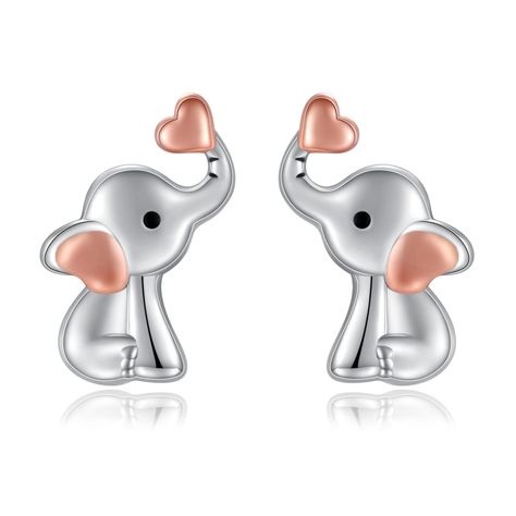 PRICES MAY VARY. This elephant stud earrings Very cute that people want to own them at first sight. Wearing this cute elephant earrings will bring you good luck and is a gift for every elephant lover. High Quality:925 Sterling Silver Elephant stud Earrings .It is Nickel-Free, Lead-Free, Cadmium-Free and Anallergic without any harmful Ingredients Won't Turn Your Skin Green Elephant Earring size: 10mm * 0.66mm (0.4*0.25)inch, suitable for long time wearing on any occasion,this gift for most elepha Axolotl Earrings, Giraffe Earrings, Elephant Earrings Studs, Green Elephant, Tiny Elephant, Silver Elephant, Elephant Earrings, Silver Elephants, Elephant Lover