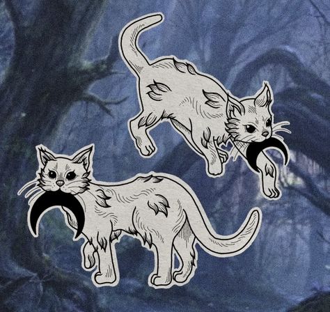 Cat Tattoo Aesthetic, Matching Cat Tattoos, Matching Cat, Tattoo Aesthetic, Cat Tattoos, Witchy Vibes, Matching Tattoos, Couple Art, Aesthetic Grunge