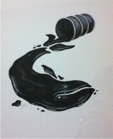 Oil spill Oil Spill Drawing, Oil Spill Art, Pollution Painting, Save The Arctic, Oil Pollution, Marine Pollution, Conservation Art, Ocean Pollution, Protest Art