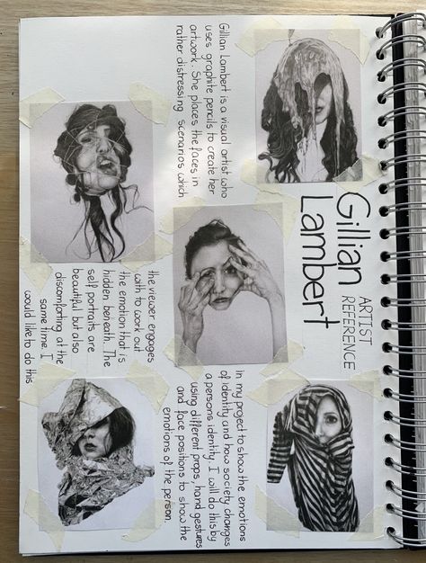 claude cahun project page 9 - gillian lambert artist reference Gillian Lambert Art, Light And Dark Gcse Art Sketchbook, Gillian Lambert Artist Research, Artist Influence Page, Isolation Artists Gcse, Distortion Artist Research, Artist Study Page, Gillian Lambert, Studio Art Folio