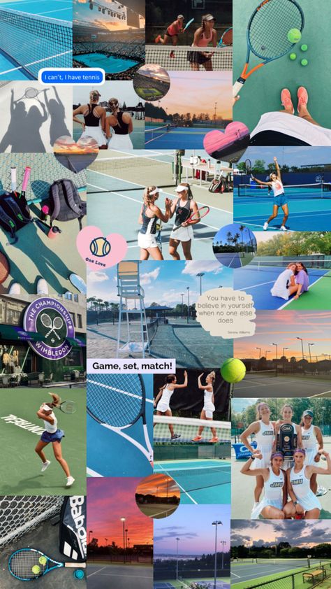 #tennis #collage Tennis Collage, Tennis Wallpaper, Tennis Lifestyle, Tennis Funny, Tennis Aesthetic, Tennis Party, Tennis Life, Tennis Workout, Sports Wallpapers