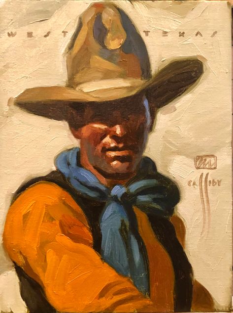 Michael Cassidy: Cowboy Stories - Gallery Cowboy Portrait Painting, Cowboy Paintings Western, Cowboy Side Profile, Cowboy Portrait Photography, Cassidy Character, Michael Cassidy, Cowboy Drawings, Medieval America, Cowboy Paintings