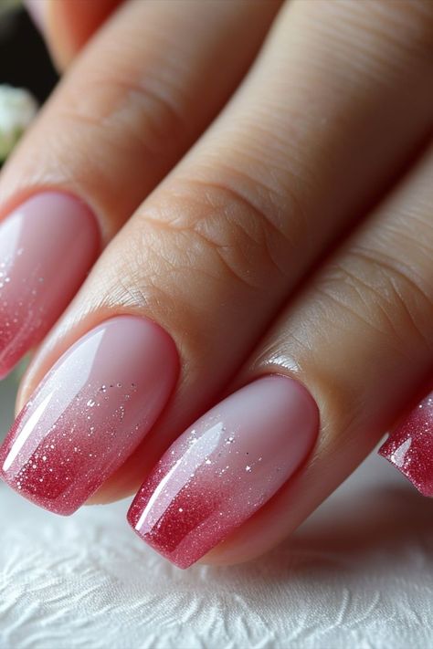 Pink Ombré Nails, Elegance Nails, Sparkle Nail Designs, Nails Trend, Ombré Nails, Pink Ombre Nails, Ombre Acrylic Nails, Ombre Nail Designs, Pretty Nail Art Designs