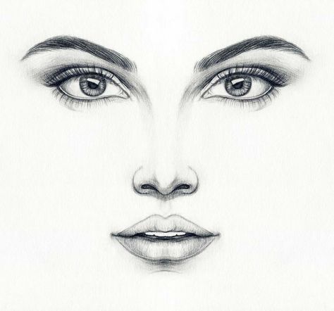 Schetches Pencil, Simple Face Sketch, Ladies Portrait, Eye Pencil Drawing, Eye Drawings, Face Art Drawing, Realistic Pencil Drawings, Eye Drawing Tutorials, Portraiture Painting