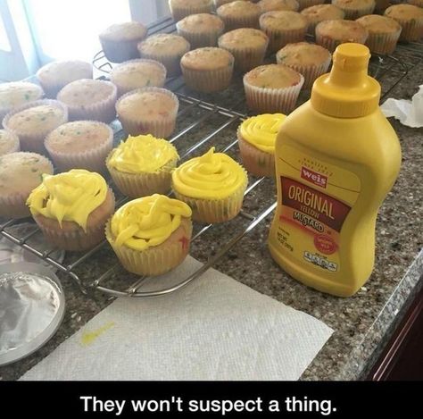 This aspiring baker: | 15 People Are Actually Just Satan In Human Form Evil Pranks, Funny April Fools Pranks, Food Pranks, Pranks To Pull, Easy Pranks, Funniest Pranks, April Fool's Prank, Senior Pranks, April Fools Pranks