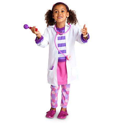 Doc McStuffins Bring your daughter's favorite TV character to life with this Doc McStuffins costume ($10, originally $40). Doc Mcstuffins Halloween Costume, Doc Mcstuffins Costume, Disney Doc Mcstuffins, Faux Skirt, Doc Mcstuffins Party, Mighty Girl, Halloween Infantil, Doc Mcstuffins Birthday, Doctor Dress