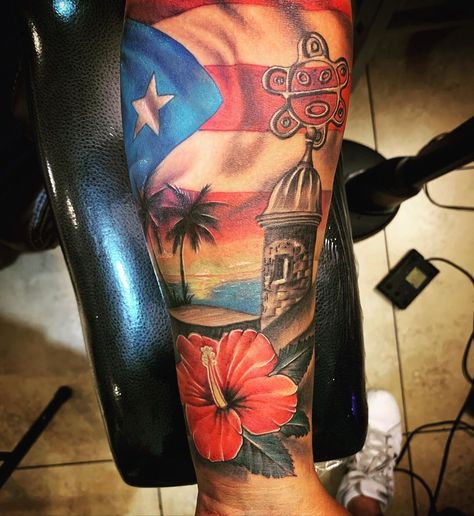 Boriqua Tattoos, Puerto Rican Tattoo For Men, Puerto Rico Flower Tattoo, Small Puerto Rico Tattoo, Puerto Rico Tattoos, Mexican Flag Tattoos, Puerto Rico Tattoo, Taino Tattoos, Pisces Tattoo Designs