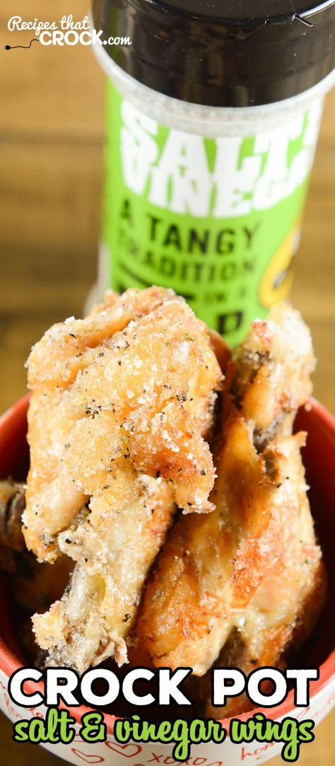 Check out our Crock Pot Salt and Vinegar Wings BW3 Copycat Recipe. Great low carb game day food or party appetizer. Salt And Vinegar Wings, Wing Restaurant, Chicken Drummies, Appetizers Chicken, Chicken Wings Crockpot, Chicken Crock Pot, Kito Diet, Vinegar Chicken, Crockpot Appetizers