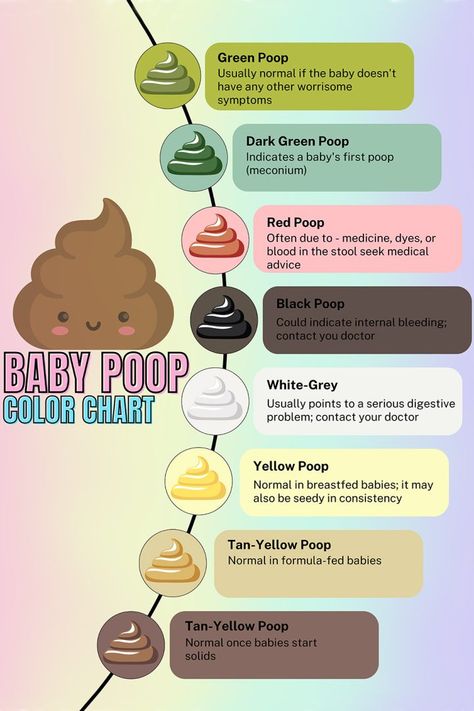 Baby Stool Color Chart: What It Means - The Digital Parents Baby Poop Color, Stool Color Chart, Baby Poop, Boys Potty, Formula Fed Babies, Healthy Baby Food, Newborn Baby Tips, Pregnancy Information, Baby Education