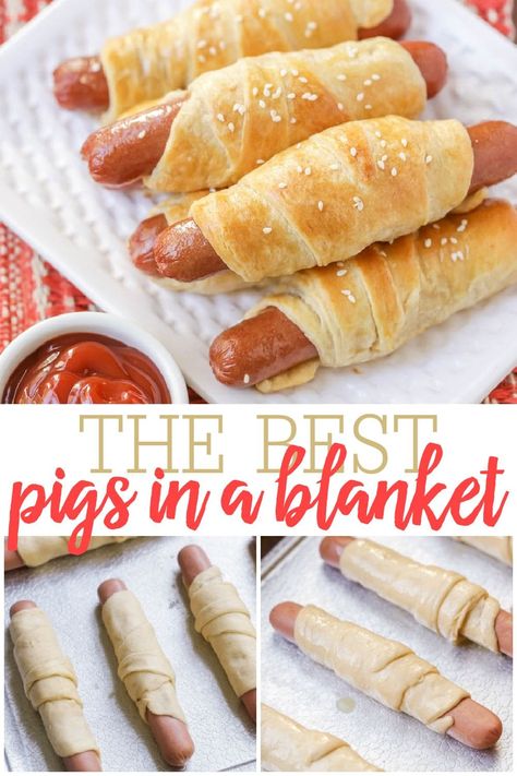 Pigs And A Blanket, Mini Pigs In A Blanket Recipe, Homemade Pigs In A Blanket, Easy Pigs In A Blanket, Mini Pigs In A Blanket, Pigs In A Blanket Recipe, Recipes Sandwiches, Baked Sandwiches, Lil Luna