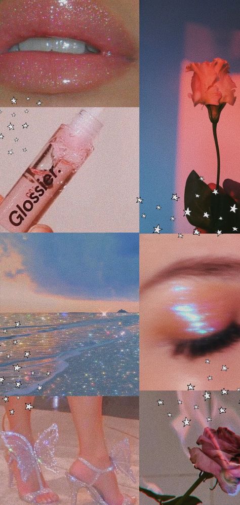 Lipgloss Aesthetic Wallpaper, Lipgloss Wallpaper, Makeup Aesthetic Wallpaper, Makeup Wallpapers Iphone, White Glitter Wallpaper, Design On Paper, Wallpaper Glitter, Sparkle Makeup, Aphrodite Aesthetic