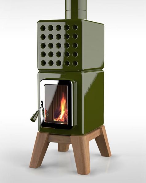 CubiStack Wood Design Camino, Tiny Wood Stove, Small Wood Stove, Wood Stove Fireplace, Interior Design Per La Casa, Freestanding Fireplace, Stove Fireplace, Wood Burner, Into The Woods