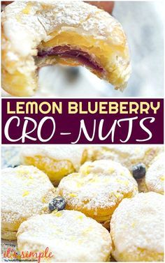 Change up your morning breakfast routine with these delicious, lemon blueberry cronuts! A cronut is a cross between a donut and a croissant. The buttery, flakey pastry layers, blueberry filling, lemon glaze are just a few reasons to try this amazing lemon blueberry cronut recipe! You must come try these homemade cronuts. You will love them! Come find out how easy it is to make these homemade cronuts. #lemon #blueberry #easyrecipe #breakfast #sweet #recipes # Filled Cronut Recipe, Sweet Croissant Fillings, Homemade Breakfast Pastries, Best Pastry Recipes, Professional Bakery Recipes, Cronuts Puff Pastry, Homemade Pastry Recipes, Lemon Breakfast Recipes, Breakfast Pastry Ideas