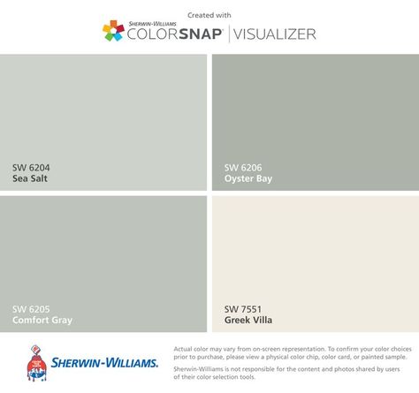 Sherwin WIlliams - Comfort Gray Alpaca Color Palette, Sw Dockside Blue, Dockside Blue Sherwin Williams, Requisite Gray, Dockside Blue, Poised Taupe, Worldly Gray, Mindful Gray, Modern Coastal Decor