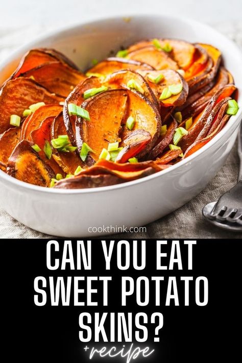 You might have heard that potato skins are good for you. But what about sweet potato skins? What does the research say about sweet potato skins? Is sweet potato skin also edible? Sweet Potato Skins Recipe, Baked Sweet Potato Slices, Frozen Sweet Potato Fries, Freeze Sweet Potatoes, Sweet Potato Souffle, Sweet Potato Skins, Sweet Potato Slices, Japanese Sweet Potato, Potato Skin