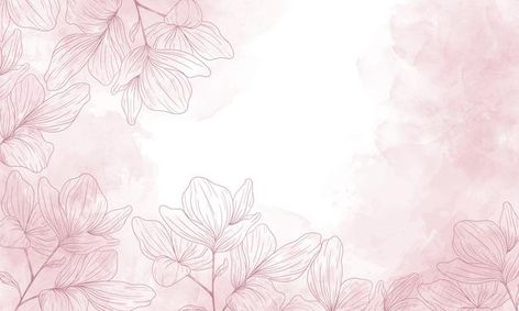 Pink Flower Painting, Wallpaper Notebook, Pastel Clouds, Flower Outline, Ipad Background, Vector Flowers, Diy Crafts Paper Flowers, Paint Background, Hand Drawn Flowers