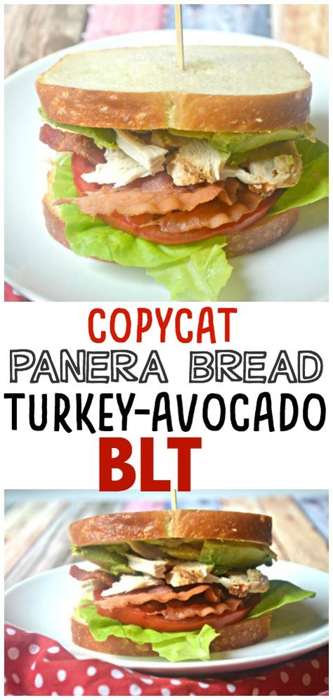 Copycat Panera Turkey Avocado BLT- Instant Pot Recipe – Make the Best of Everything Panera Roasted Turkey Avocado Blt, Copycat Sandwich, Avocado Blt Sandwich, Panera Sandwiches, Turkey Avocado Sandwich, Turkey Blt, Blt Sandwiches, Panera Recipes, Panera Copycat