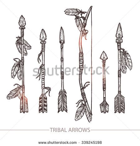 Bow Hunting Stock Vectors & Vector Clip Art | Shutterstock Indian Arrow Tattoo, Cherokee Tattoos, Native American Bow, Skeleton Silhouette, Bow Tattoo Designs, Arrow Tattoo Design, Native Tattoos, Hand Drawn Arrows, White Ink Tattoo