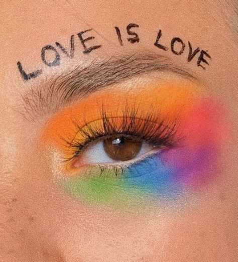 Lgbtq Makeup Ideas, Makeup Pride, Pride Glitter, Gay Quotes, Makeup Things, Pride Stuff, Funny Tapestry, Cute Eye Makeup, Pride Makeup