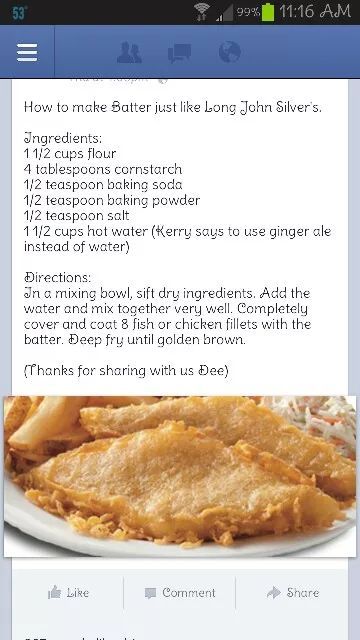 Oyster Nachos, Copycat Meals, Fish Batter, Fish Batter Recipe, Cajun Salmon, Batter Recipe, Battered Fish, Classic Recipes, Copykat Recipes