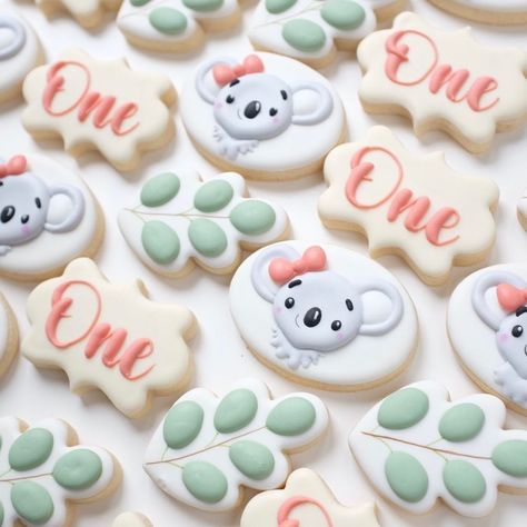 Koala Bday Party, Koala 1st Birthday Party, Koala First Birthday Party, Koala Birthday Party Ideas, Koala Party Decorations, Koala First Birthday, Koala Cookies, Koala Birthday Party, Koala Party